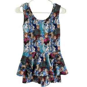 Wild Rich Kids Romper Youth size 13/14 Frozen Anna and Elsa print sleeveless